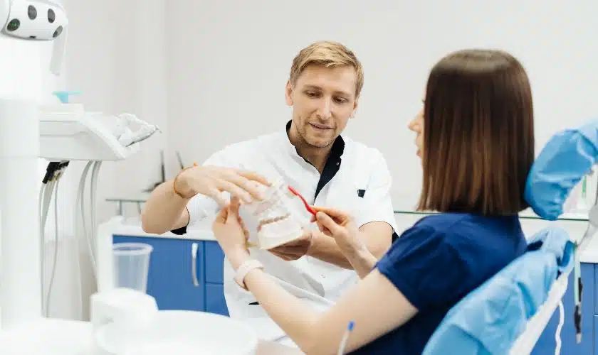 Teeth whitening consultation with a dental professional Telford